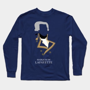 Marquis de Lafayette - Minimalist Portrait Long Sleeve T-Shirt